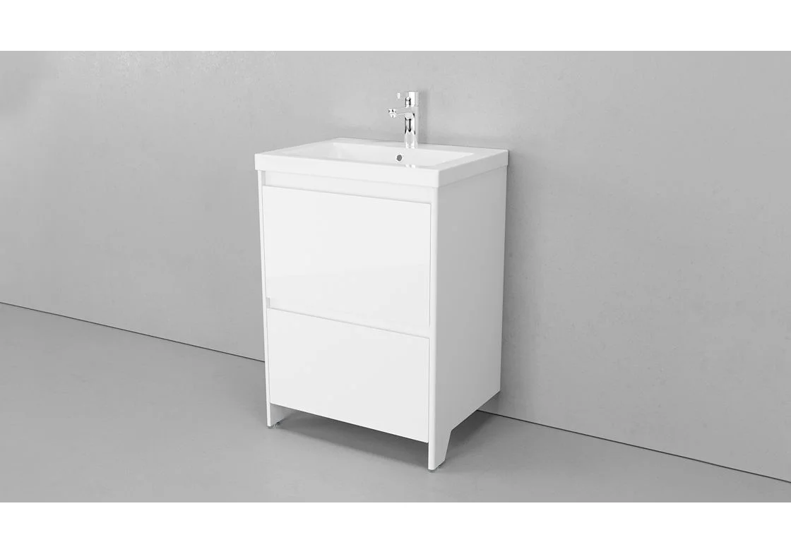 Приобрести тумба напольная с раковиной velvex klaufs 60 см tnkla.60.2y-616.216, белый