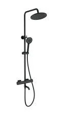 Душевая система с термостатом WONZON & WOGHAND STAY 1, Черный матовый (WW-B3051-A1-MB)