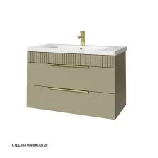 Caprigo Тумба с раковиной MONBAR-Smalty 90 см, зеленая, эмаль