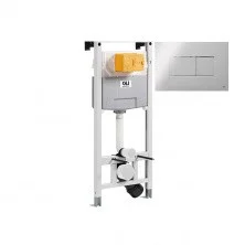879235pKA00 Комплект: Инсталляция OLI 120 ECO Sanitarblock pneumatic+Панель слива KARISMA, хр. гл.