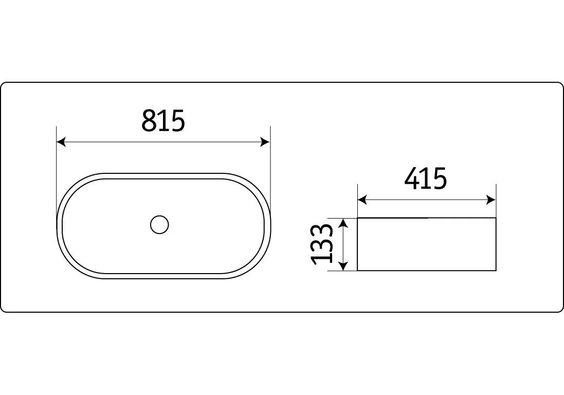 Приобрести раковина-чаша ceramalux 80 см 78327