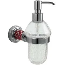 Boheme Дозатор жидкого мыла Murano, хром\красный 10912-R-CR