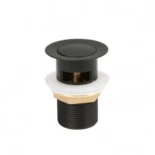 IDDIS Донный клапан Slide 63мм с переливом, черный матовый SLIB000i88