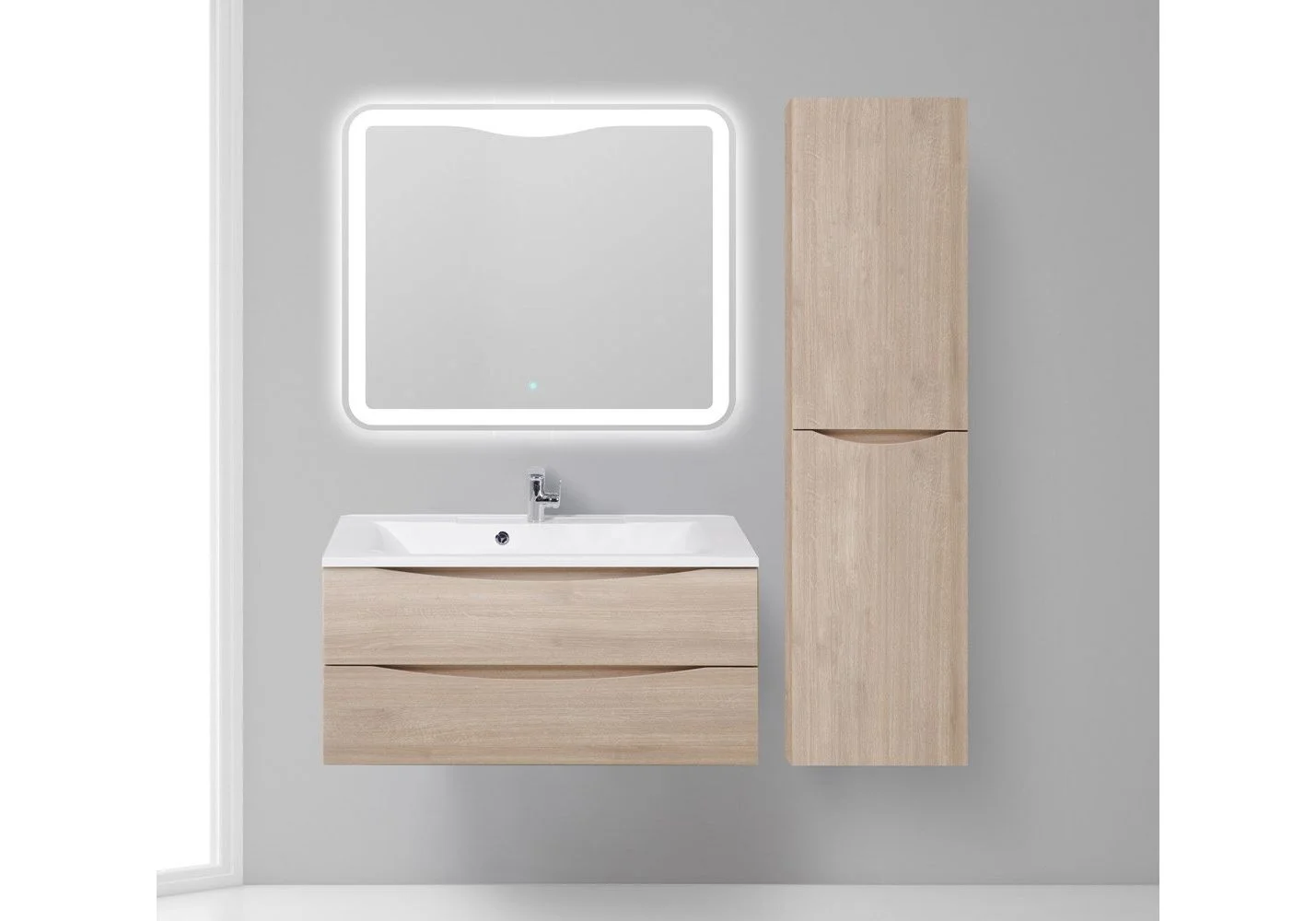 Приобрести пенал подвесной belbagno fly-marino-1500-2a-sc-rg-p-r 40 см, правый, rovere grigio