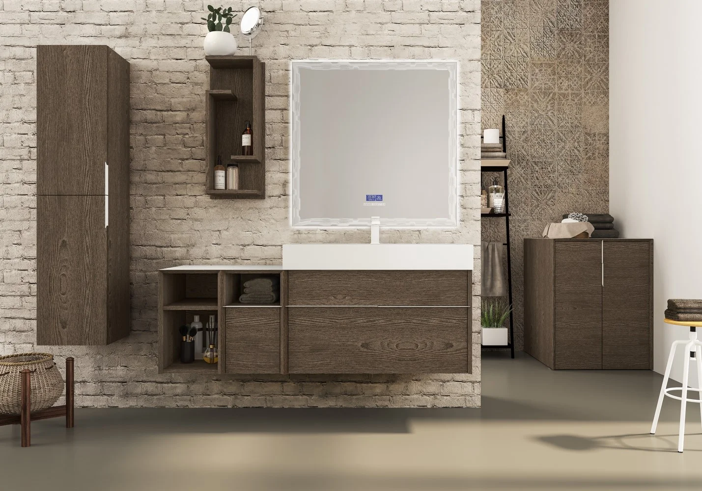 Приобрести cezares зеркало 90х90 см, сенсорное выключение touch system, антизапотевание, радио, датчик температуры 45063