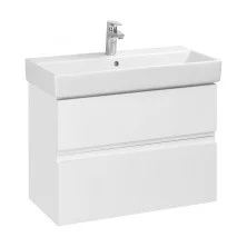 Тумба подвесная Roca Oleta с раковиной 80 см, белый матовый