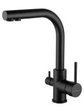 Смеситель для кухни c подключением фильтра WONZON & WOGHAND, Черный матовый (WW-88458005-MB)