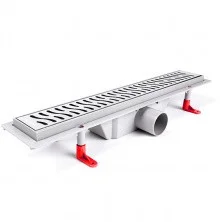 Душевой трап AZARIO D40(боковой слив)  с решеткой Harmony 650 мм