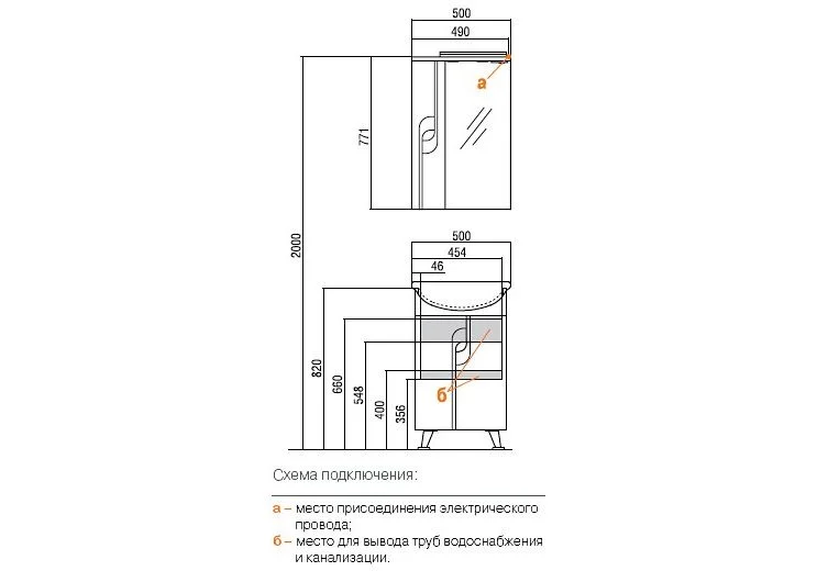 Приобрести тумба напольная с раковиной акватон панда 50 см 1a053701pd010, 1wh110171, белый