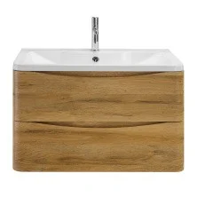 BelBagno Тумба с раковиной ACQUA 90 см, подвесная Rovere Rustico, белая раковина