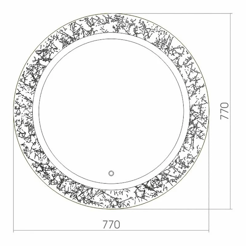 Приобрести azario зеркало лаго d770, белый, сенсорный выключатель, подогрев, bluetooth led-00002395