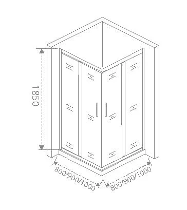 Приобрести bas душевое ограждение neo cr 900х900мм cr-90-c-ch