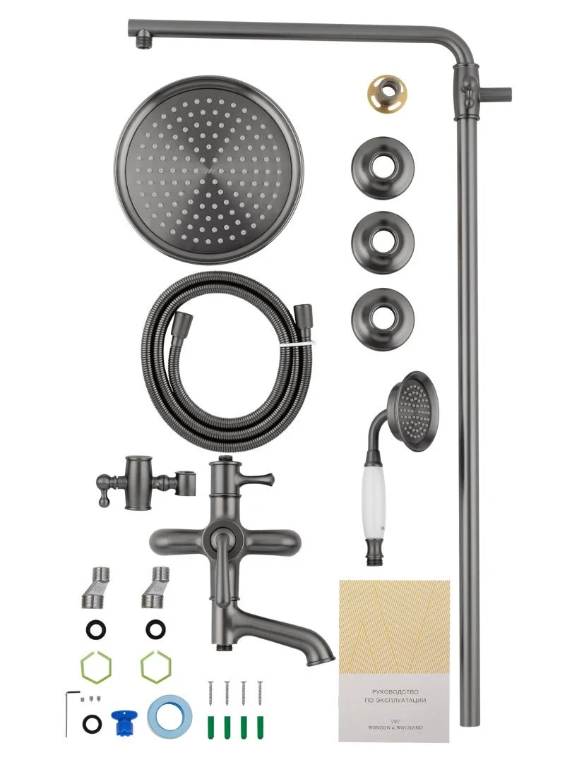 Приобрести душевая система wonzon & woghand steam, темный графит (ww-88739008-bgm)