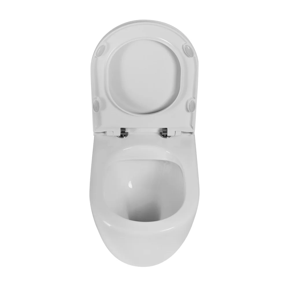 Приобрести belbagno унитаз безободковый приставной sfera-r с сиденьем дюропласт, микролифт, белый bb2141cbr/bb2034sc