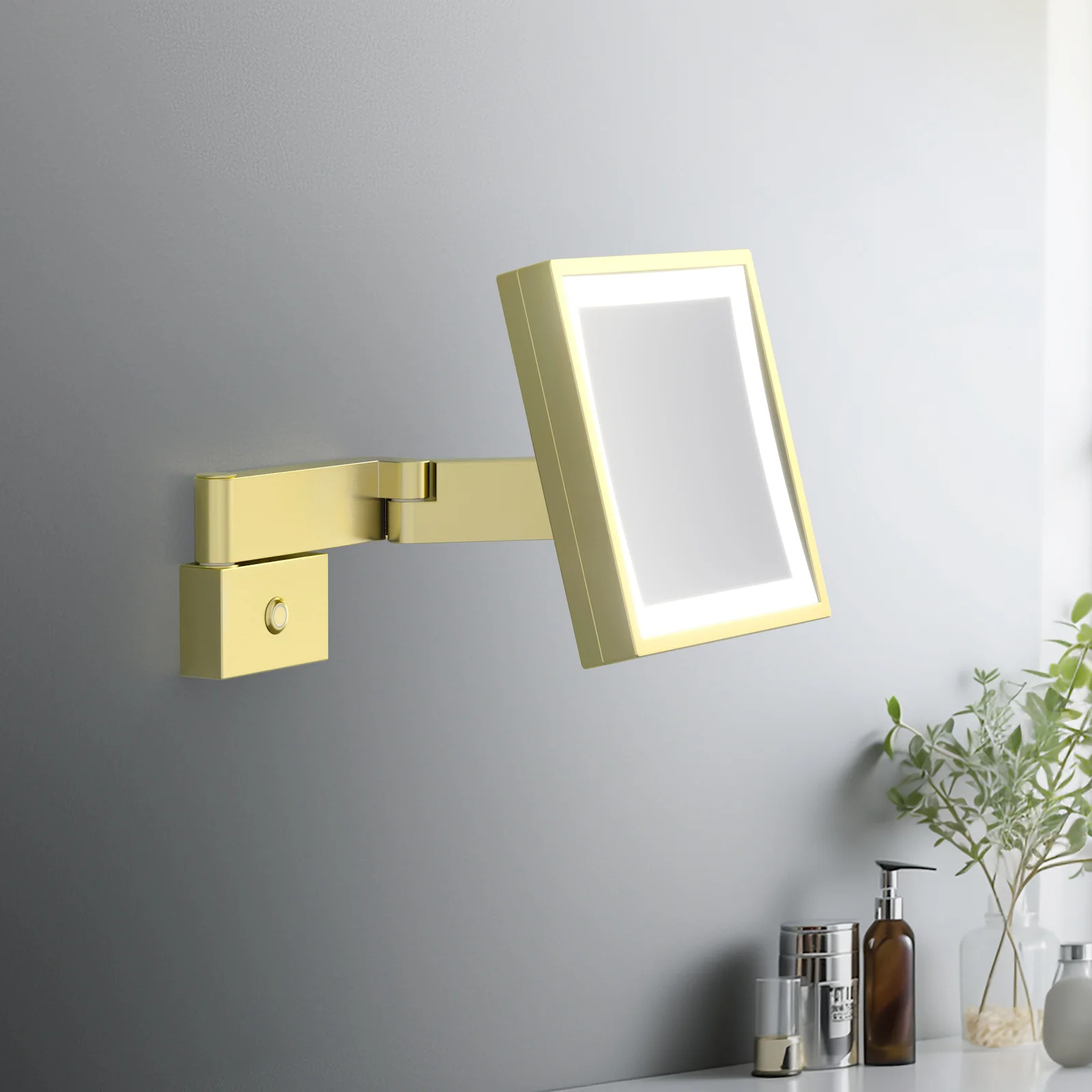 Приобрести зеркало с подсветкой timo selene 17074/17 золото матовое