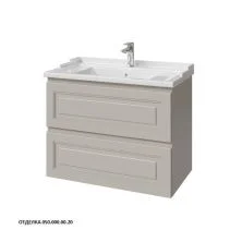 Caprigo Тумба с раковиной WALES 80 см, серая, эмаль