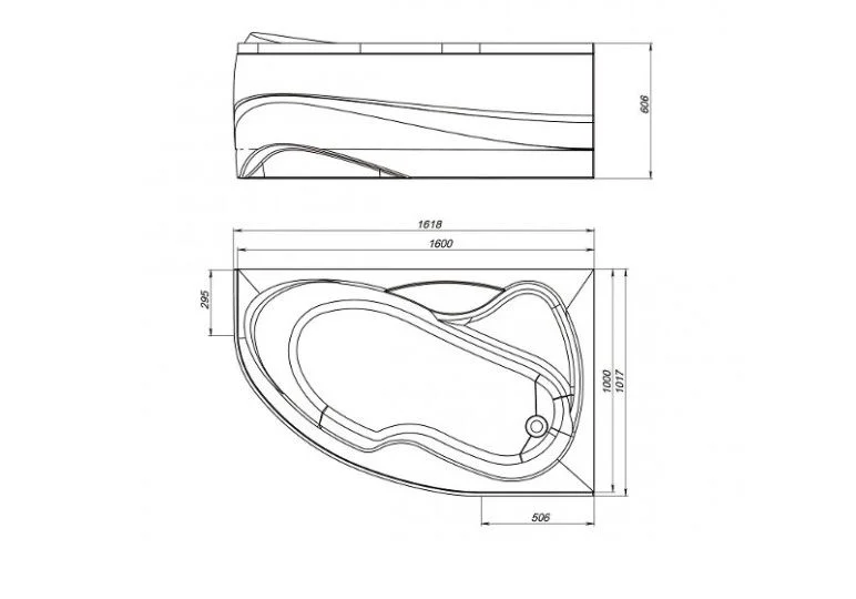 Приобрести mirsant акриловая ванна ливадия premium 160x100 см r
