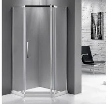 Ограждение душевое Mirsant Smart Pentagon 90х90 см хром/прозрачное, без поддона