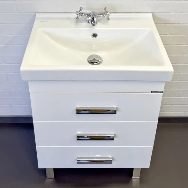 Приобрести сomforty тумба с раковиной никосия 60н белый глянец