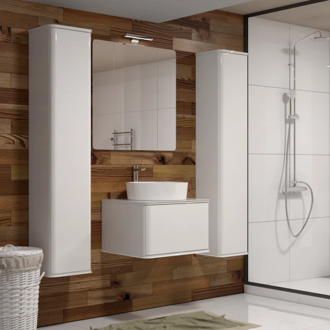 Приобрести briz тумба подвесная с раковиной rome 60 см, белая глянцевая т18-60