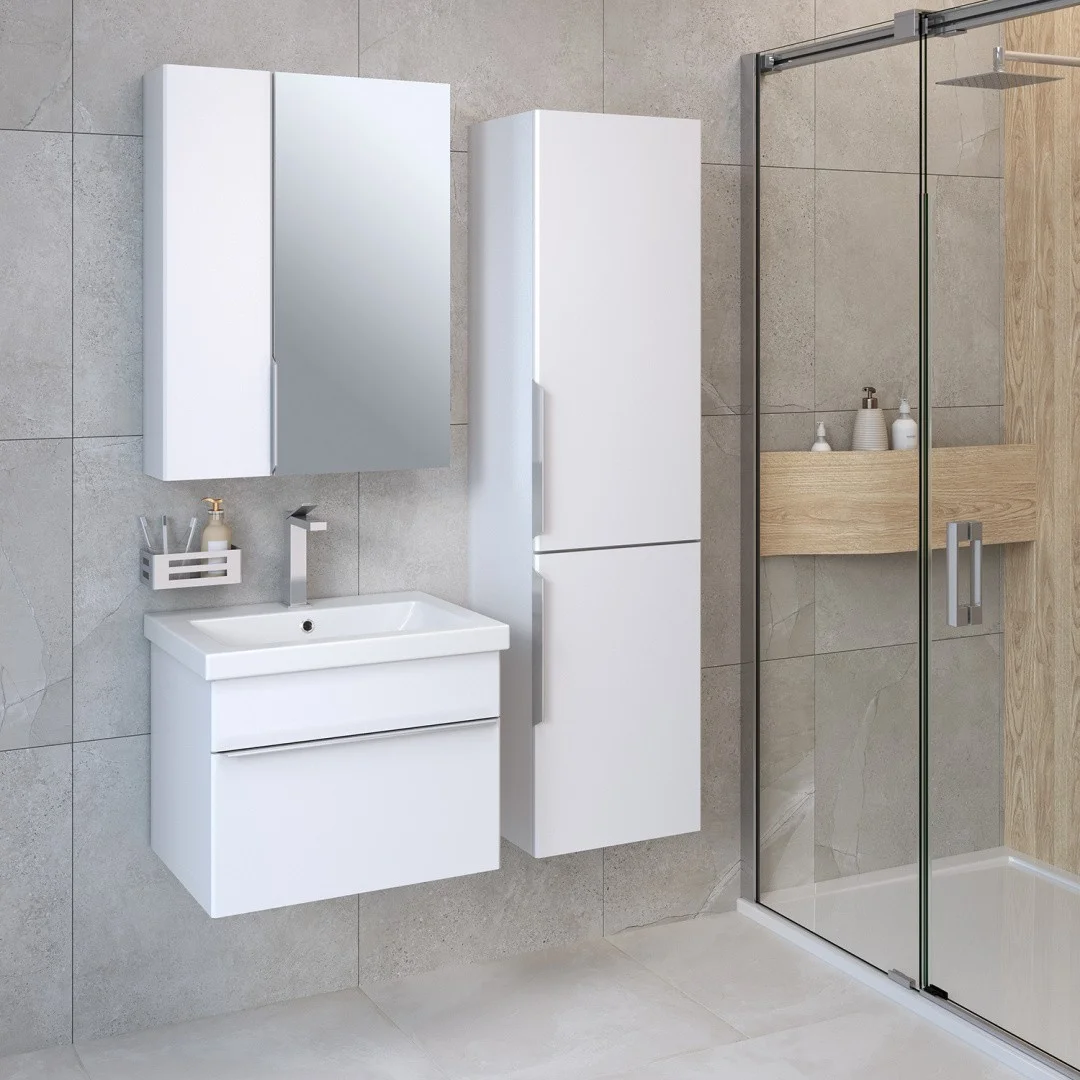 Приобрести aqua de marco зеркало-шкаф axioma 60 см, белый 1060wgaxi