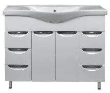 Loranto Тумба напольная с раковиной Стиль-100/6 100х84 см , белая (CS00070807)