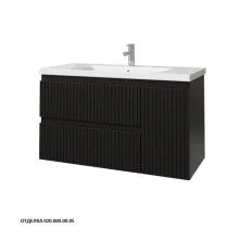 Caprigo Тумба с раковиной FORTE-Smalty STRIPE 100 см, правая, графит, эмаль