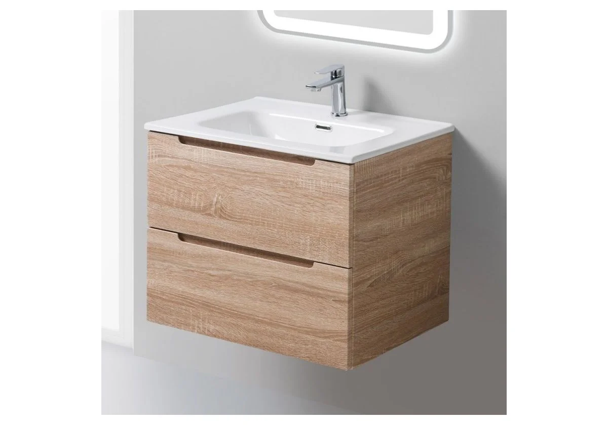 Приобрести тумба подвесная с раковиной belbagno etna-600-2c-so-wo-p 60 см, rovere bianco