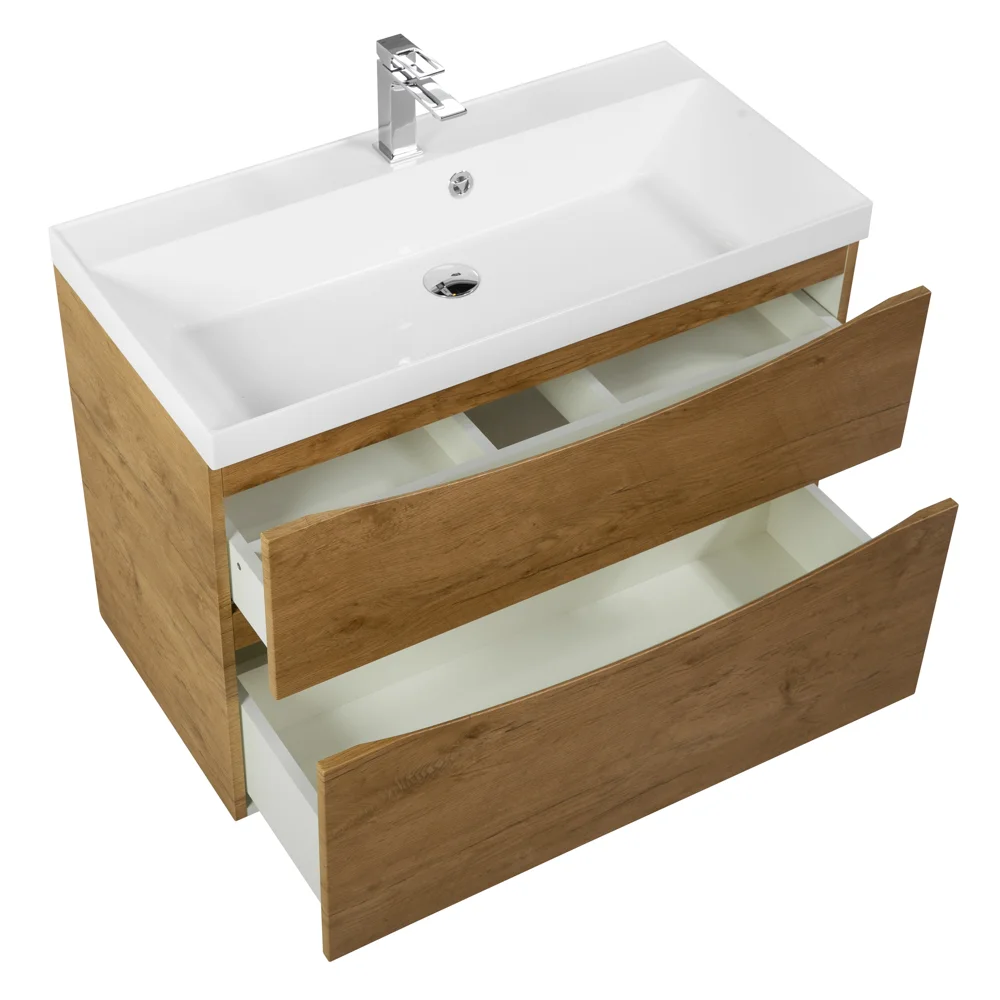 Приобрести belbagno тумба с раковиной marino-h60 90 см, подвесная rovere nature, белая раковина