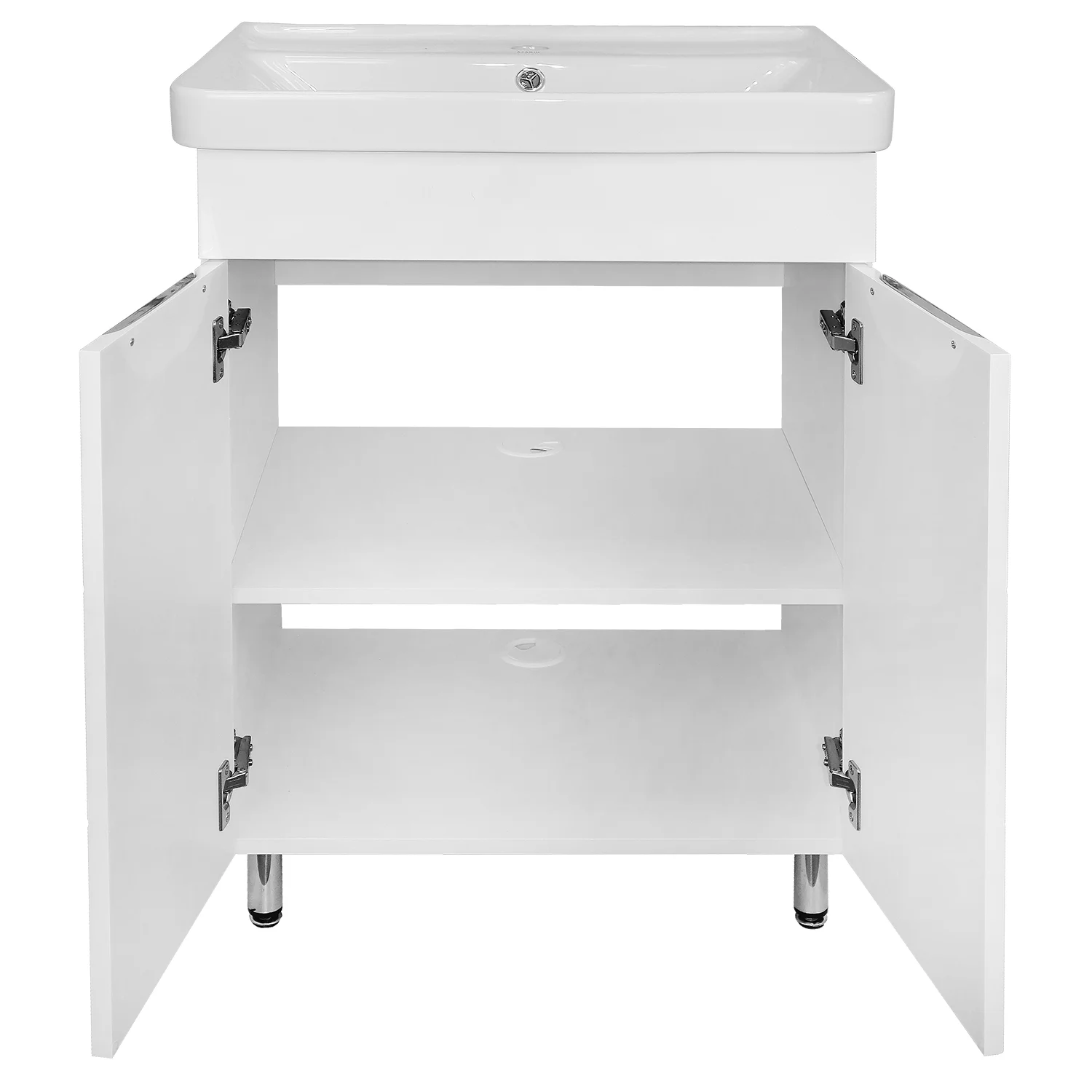 Приобрести loranto тумба напольная с раковиной стиль- 60 "соло" 60х90 см, фрезерованный фасад, белая (cs00069263)