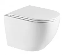 Azario унитаз подвесной Navio безободковый, с тонкой крышкой микролифт AZ-0074