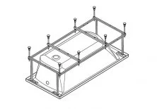 Каркас для ванны Santek Санторини 170х70 см