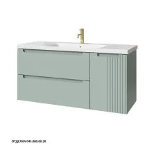 Caprigo Тумба с раковиной TERMIN-Smalty META 120 см, правая, зеленая, эмаль