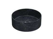 Hayzburg Накладная раковина чаша 30х11 см, черный мрамор, матовая HB-0026