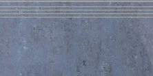 Ступень Grasaro Travertino 294x600 мм, G-470, полированная, синий