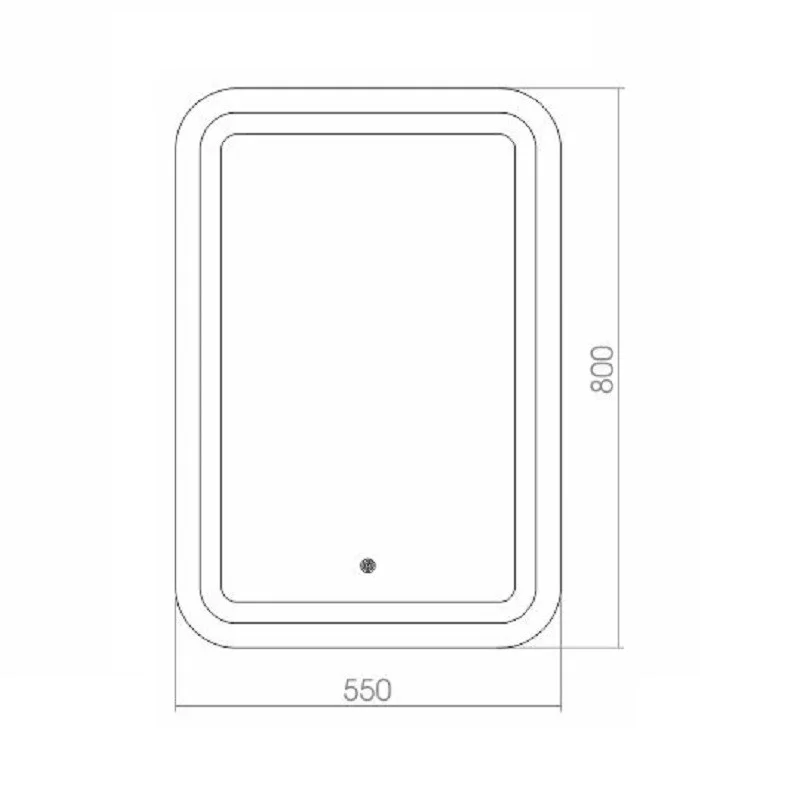Приобрести azario зеркало мальта 550*800, белый, сенсорный выключатель с led-подсветкой, фр-00000941