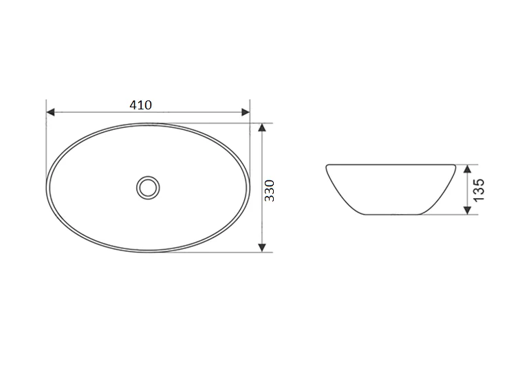 Приобрести раковина-чаша ceramalux 40 см 7138 mb, чёрный