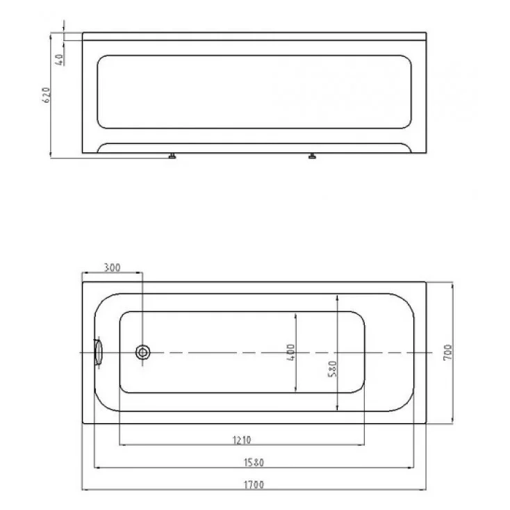 Приобрести акриловая ванна azario bella 170x70 см, прямоугольная av.0020170