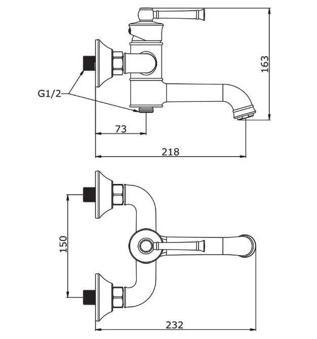 Приобрести cмеситель для ванны vieir giorno 232 мм, бронза v273531d