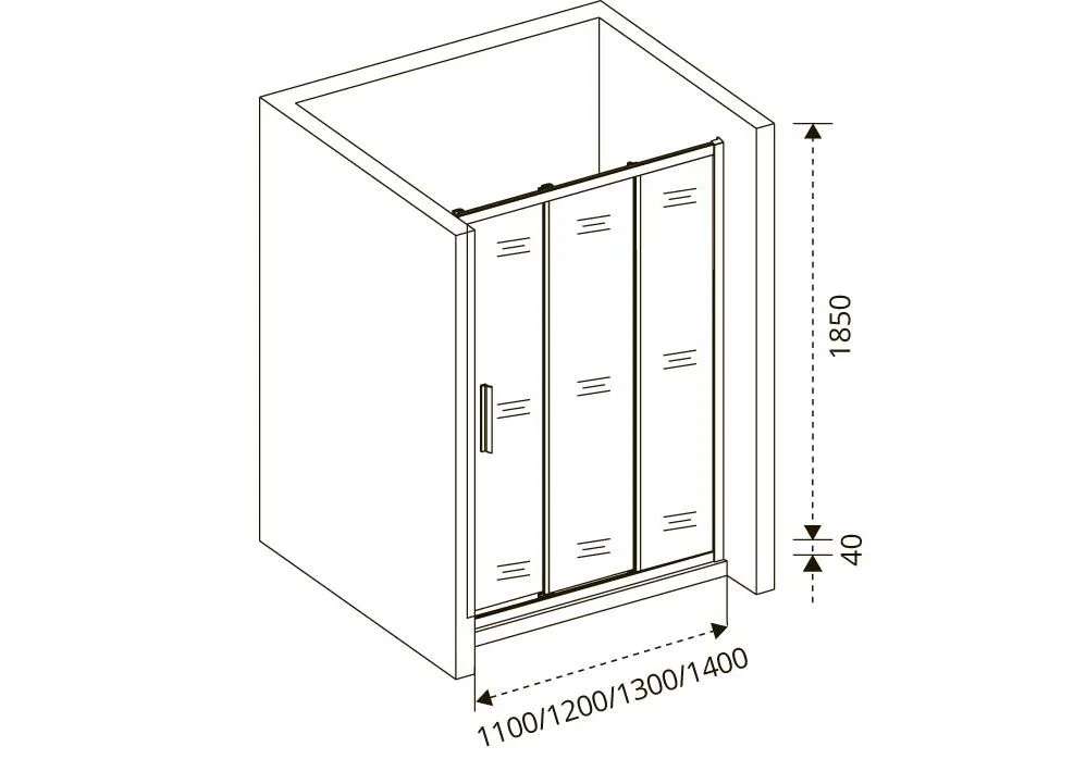 Приобрести дверь душевая bas orion wtw-140-g-ch 140 см (матовое стекло)
