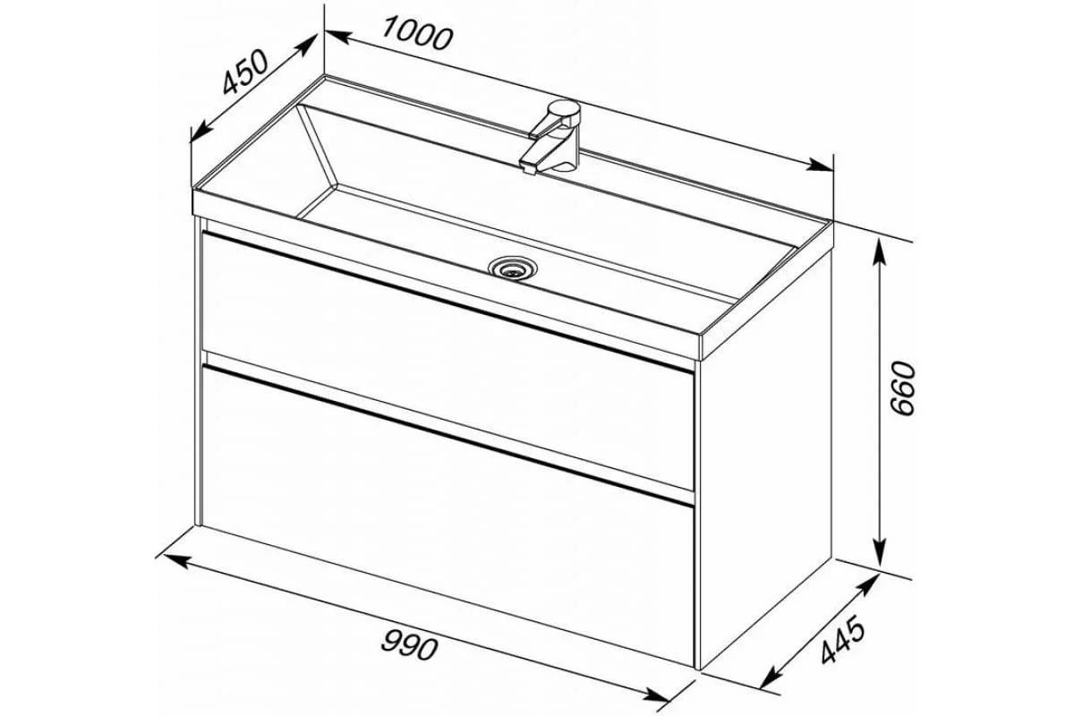 Приобрести aquanet раковина орлеан 100х45 см, белая
