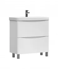 VIGO Тумба с раковиной Glem 80см, 2 ящика, напольная, белая tn.GLE.9595.80.2Y