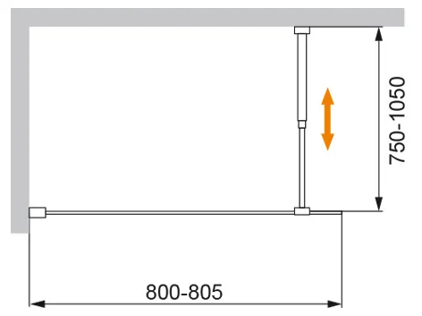 Приобрести cezares шторка для ванны liberta 80 см, серый\черный liberta-v-1-80/155-c-cr