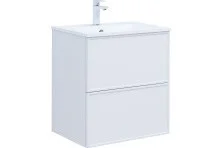 Aquanet Тумба с раковиной Арт 60 см, белая матовая