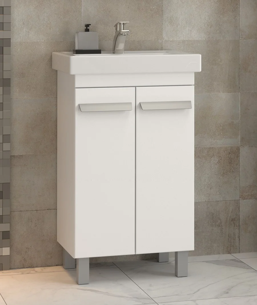 Приобрести vigo тумба с раковиной nova 50см, 2 дверцы, напольная, белая tn.nov.tig.50.2d