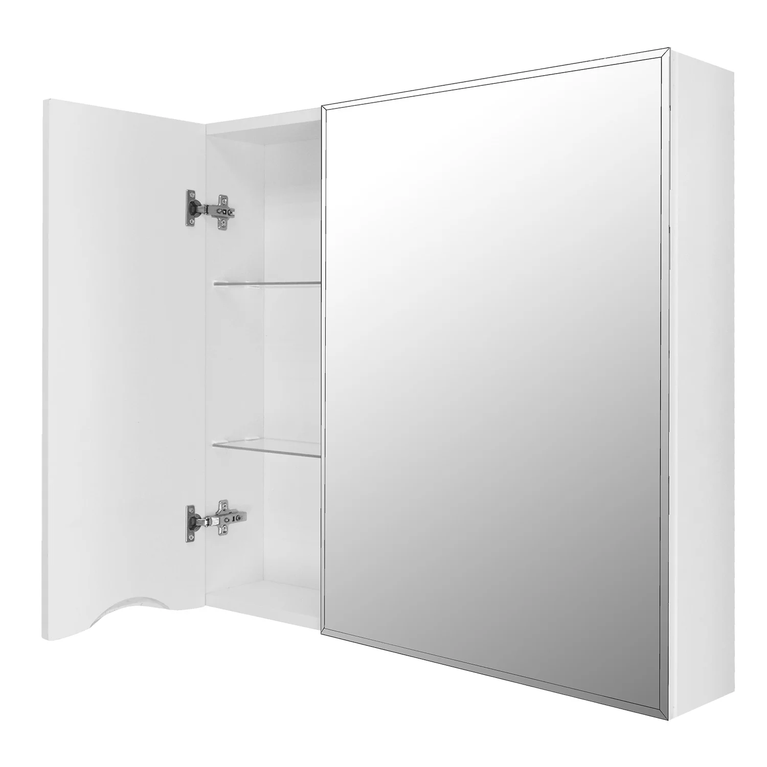 Приобрести loranto зеркало-шкаф santorini 70х70 см, левый, белый (cs00086969)