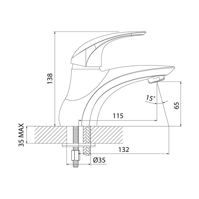 Приобрести iddis смеситель для раковины leaf 138мм, хром leasb00i01