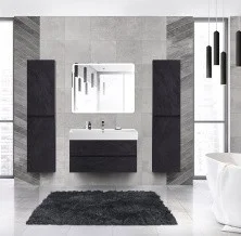 Cezares Тумба подвесная с раковиной MOLVENO 46 100 см Nero, черная MOLVENO 46-100-2C-SO-NC