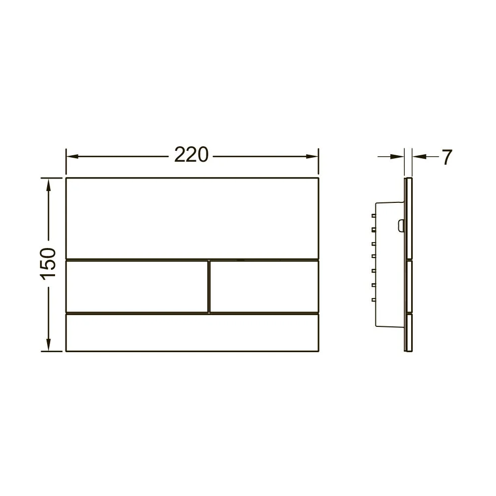 Приобрести tece кнопка смыва square ii для инсталляции, белая глянцевая 9240824
