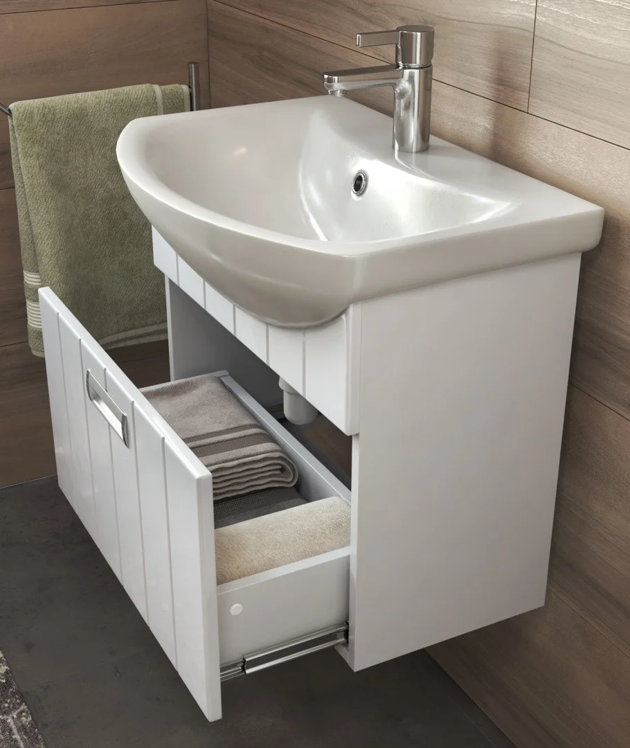 Приобрести vigo тумба с раковиной diana 60см, 1 ящик, подвесная, белая tp.dia.bal.60.1y